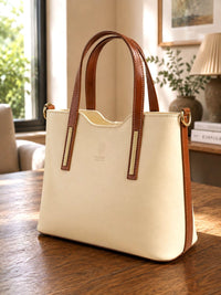 Liviana Large Italian Leather Structured Tote Bag - Leather Italiano