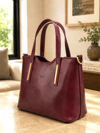 Liviana Large Italian Leather Structured Tote Bag - Leather Italiano