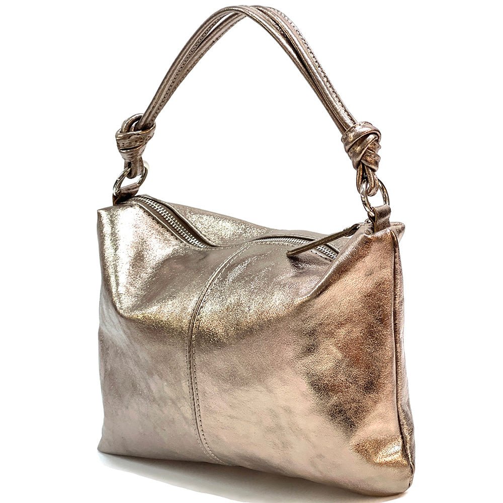Lunaria Italian Leather Shoulder Bag - Leather Italiano