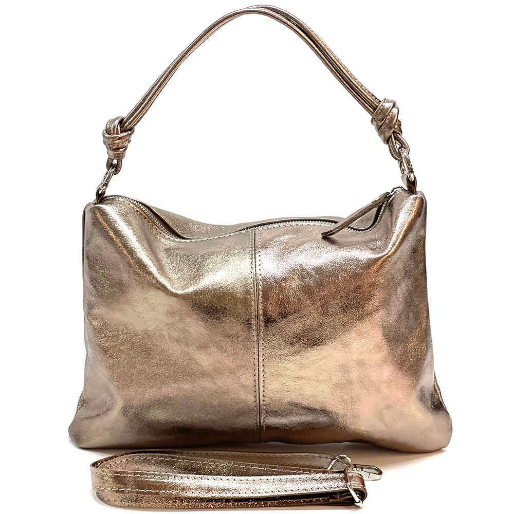 Lunaria Italian Leather Shoulder Bag - Leather Italiano