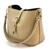 Mafalda Italian Full - Grain Leather Shoulder Bag – Classic Bucket Design & Gold Hardware - Leather Italiano