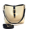 Mafalda Italian Full - Grain Leather Shoulder Bag – Classic Bucket Design & Gold Hardware - Leather Italiano
