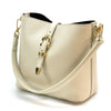 Mafalda Italian Full - Grain Leather Shoulder Bag – Classic Bucket Design & Gold Hardware - Leather Italiano