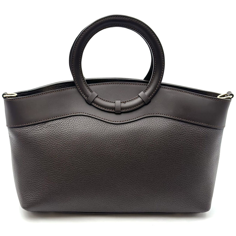 Marcella Italian Leather Top Handle Bag - Leather Italiano