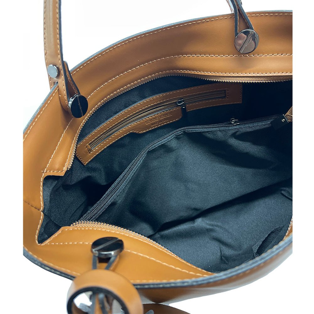Margherita Tote Italian Handmade Leather Bag – Elegant Everyday Tote for Women - Leather Italiano