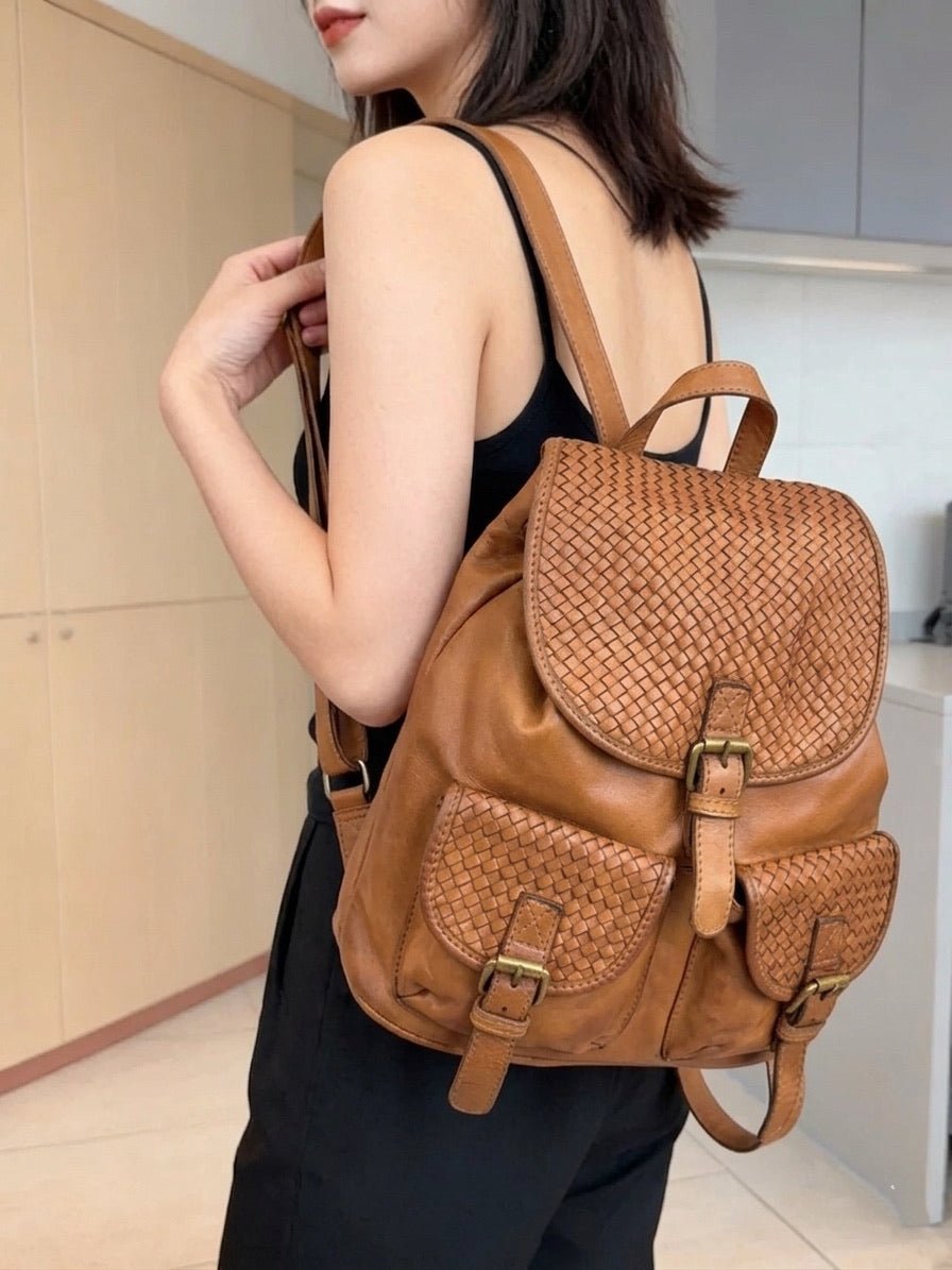 Marinella Washed Leather Backpack – Leather Italiano