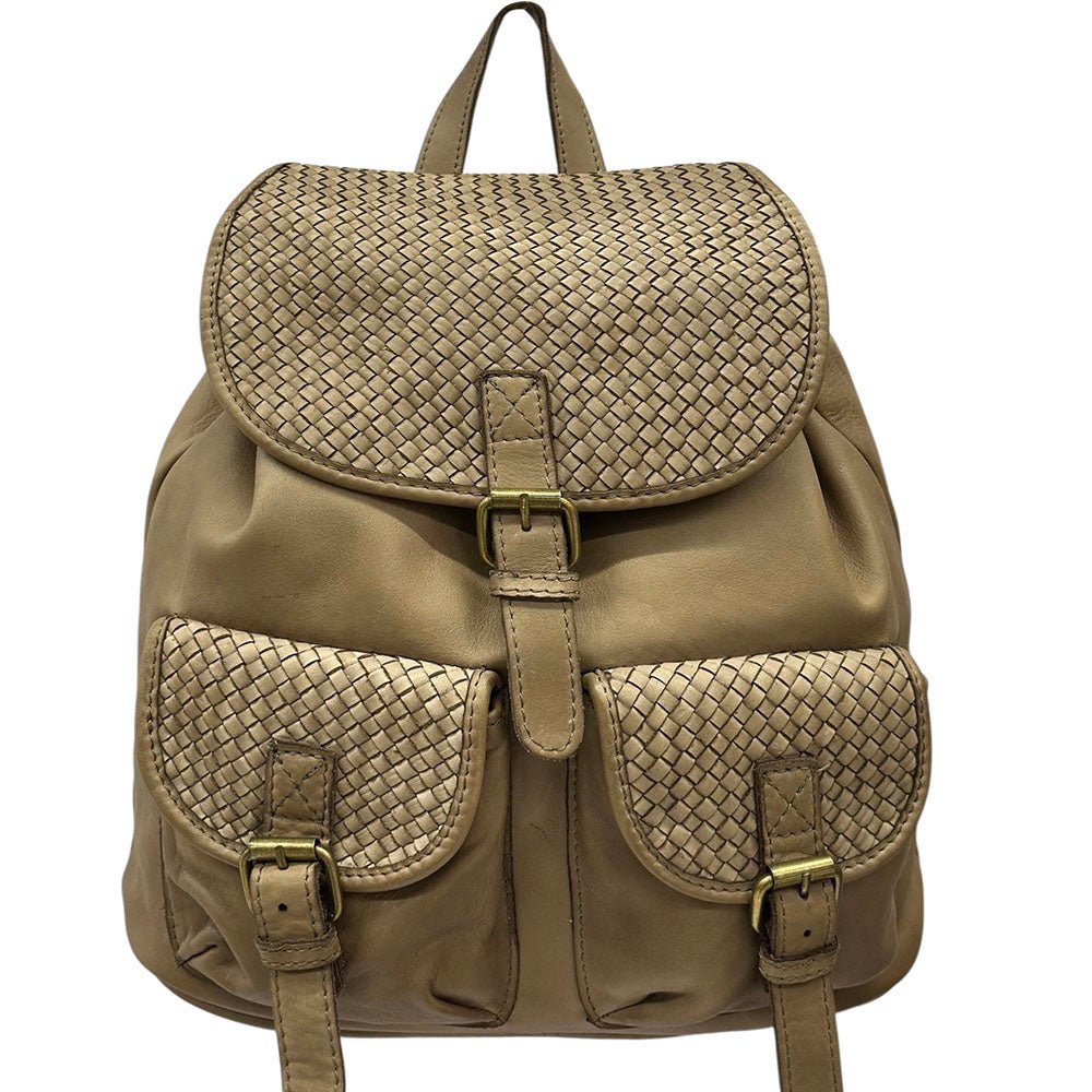 cow leather backpack Colour Dark taupe Reels model:SAGLD20-2SPD Coach Yellow Pebble Leather Virginia using thoughtfully sourced lbo