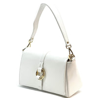 Marisa Italian Leather Shoulder Bag – Elegant Full - Grain Craftsmanship - Leather Italiano