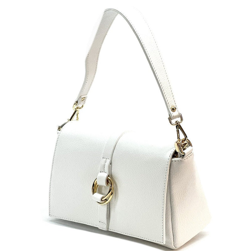 Marisa Italian Leather Shoulder Bag – Elegant Full - Grain Craftsmanship - Leather Italiano