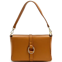 Marisa Italian Leather Shoulder Bag – Elegant Full - Grain Craftsmanship - Leather Italiano