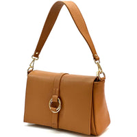 Marisa Italian Leather Shoulder Bag – Elegant Full - Grain Craftsmanship - Leather Italiano