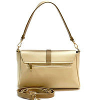 Marisa Italian Leather Shoulder Bag – Elegant Full - Grain Craftsmanship - Leather Italiano