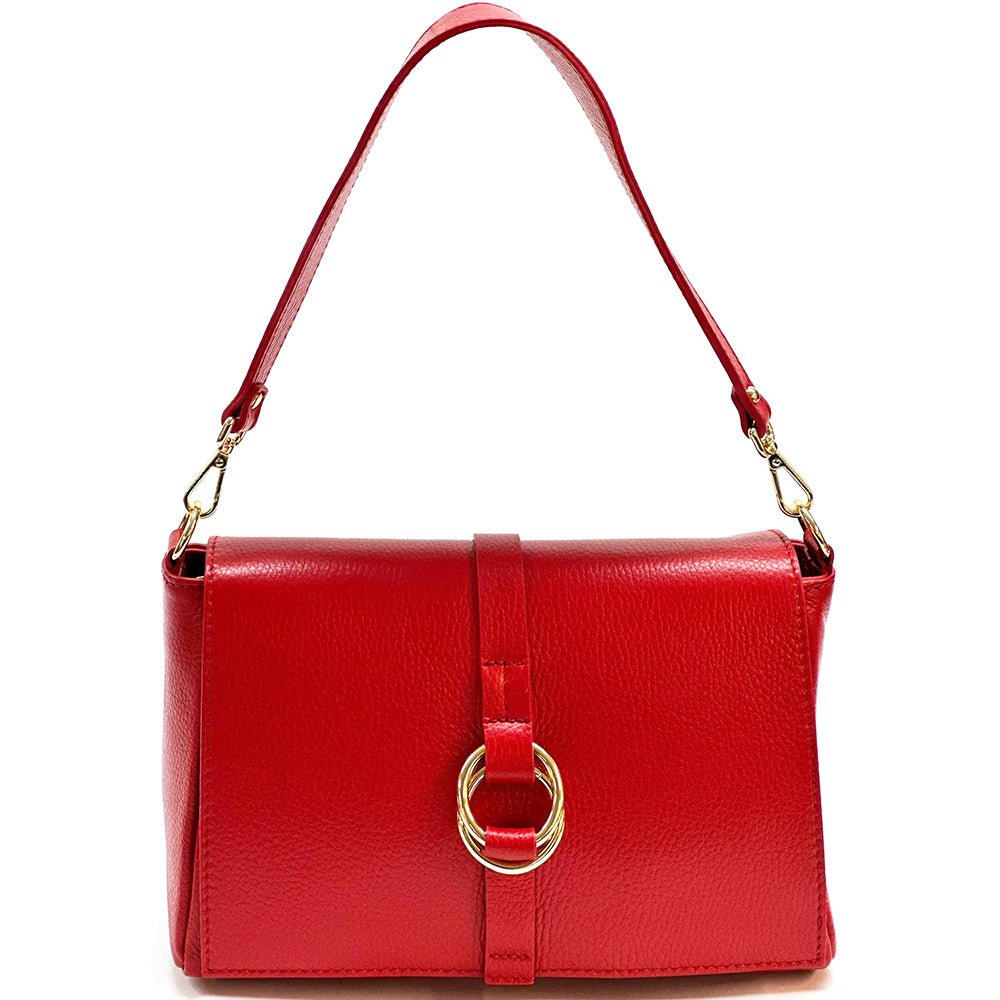 Marisa Italian Leather Shoulder Bag – Elegant Full - Grain Craftsmanship - Leather Italiano