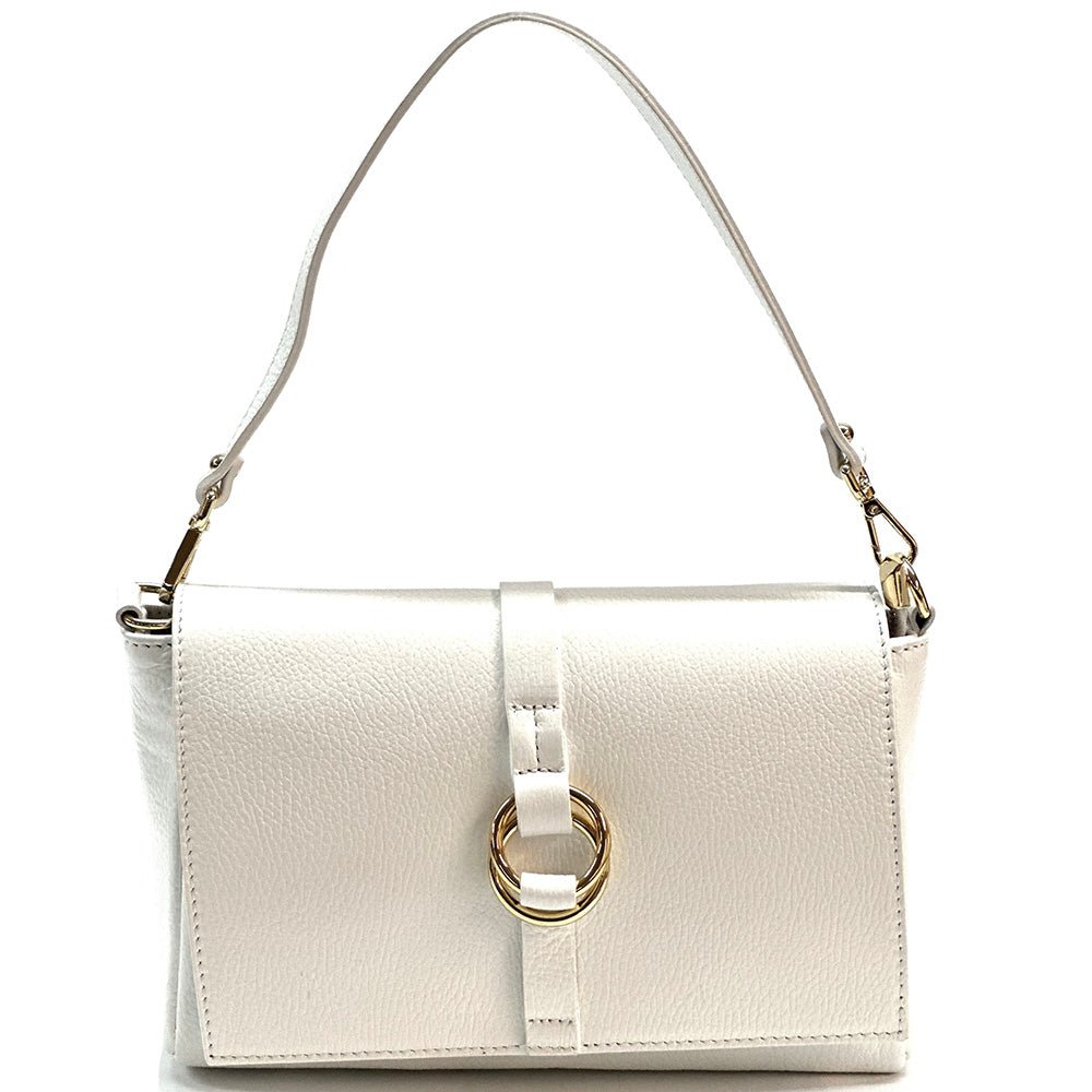 Marisa Italian Leather Shoulder Bag – Elegant Full - Grain Craftsmanship - Leather Italiano