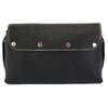 Back View of Martina GM Black Leather Clutch Bag