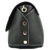 Martina GM: Plain Black Leather Clutch Bag - Leather Italiano