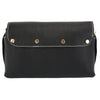 Martina GM: Plain Black Leather Clutch Bag - Leather Italiano
