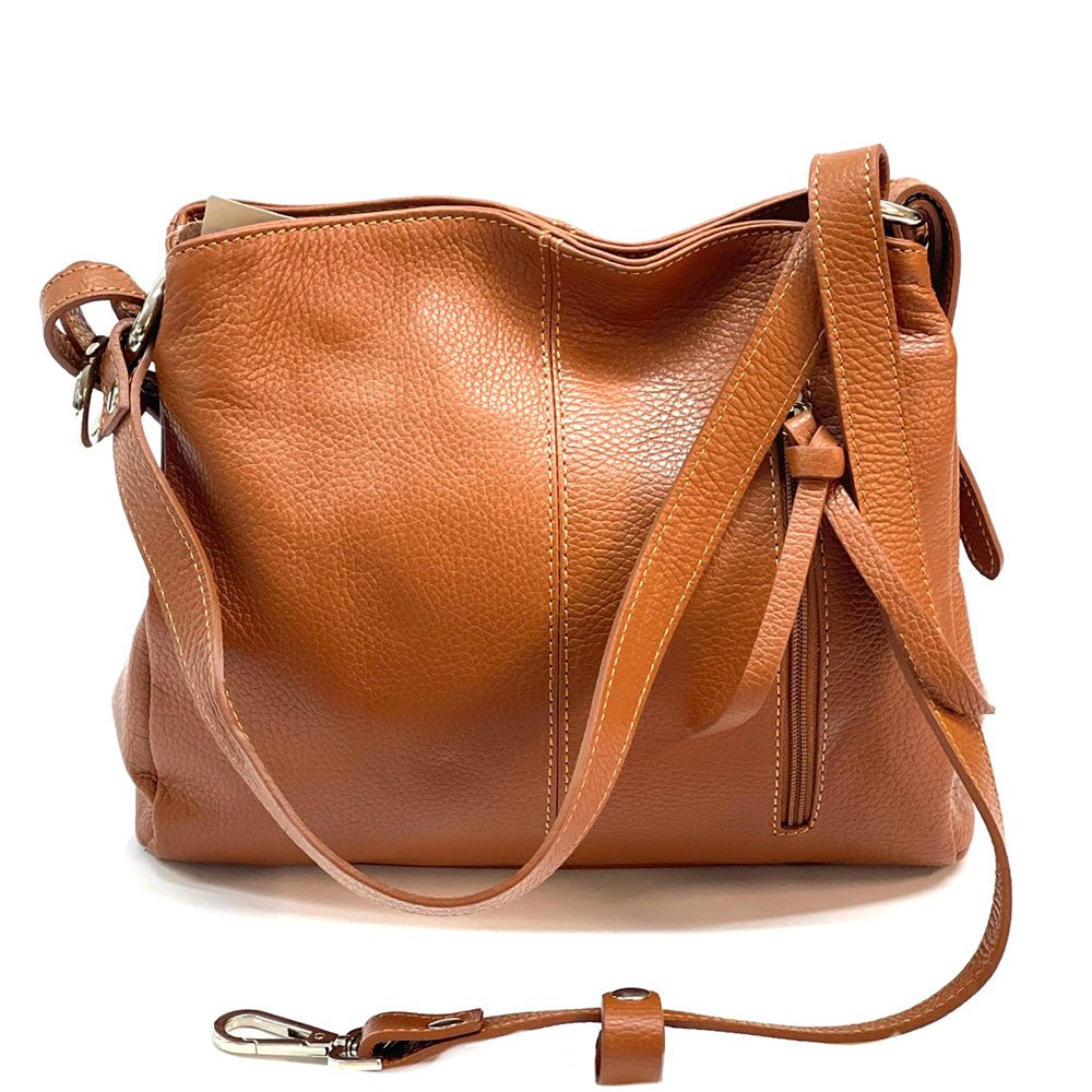 Mélie Italian Calfskin Leather Bag – Elegant Hobo with Dual Compartments - Leather Italiano