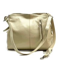 Mélie Italian Calfskin Leather Bag – Elegant Hobo with Dual Compartments - Leather Italiano