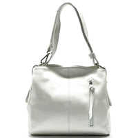 Mélie Italian Calfskin Leather Bag – Elegant Hobo with Dual Compartments - Leather Italiano