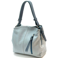 Mélie Italian Calfskin Leather Bag – Elegant Hobo with Dual Compartments - Leather Italiano