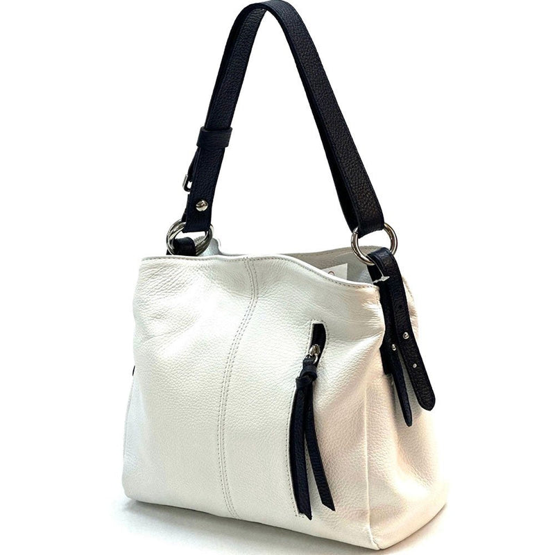 Mélie Italian Calfskin Leather Bag – Elegant Hobo with Dual Compartments - Leather Italiano