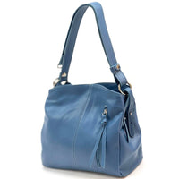 Mélie Italian Calfskin Leather Bag – Elegant Hobo with Dual Compartments - Leather Italiano