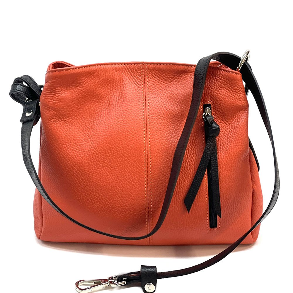 Mélie Italian Calfskin Leather Bag – Elegant Hobo with Dual Compartments - Leather Italiano