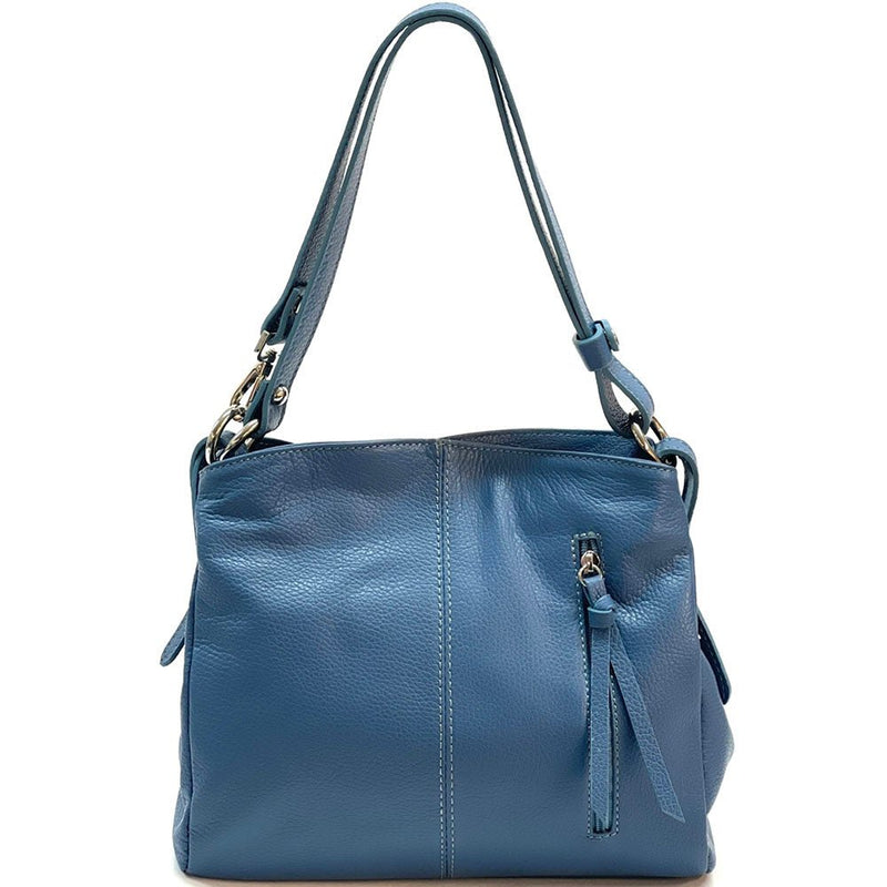Mélie Italian Calfskin Leather Bag – Elegant Hobo with Dual Compartments - Leather Italiano