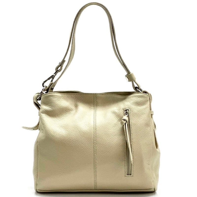 Mélie Italian Calfskin Leather Bag – Elegant Hobo with Dual Compartments - Leather Italiano