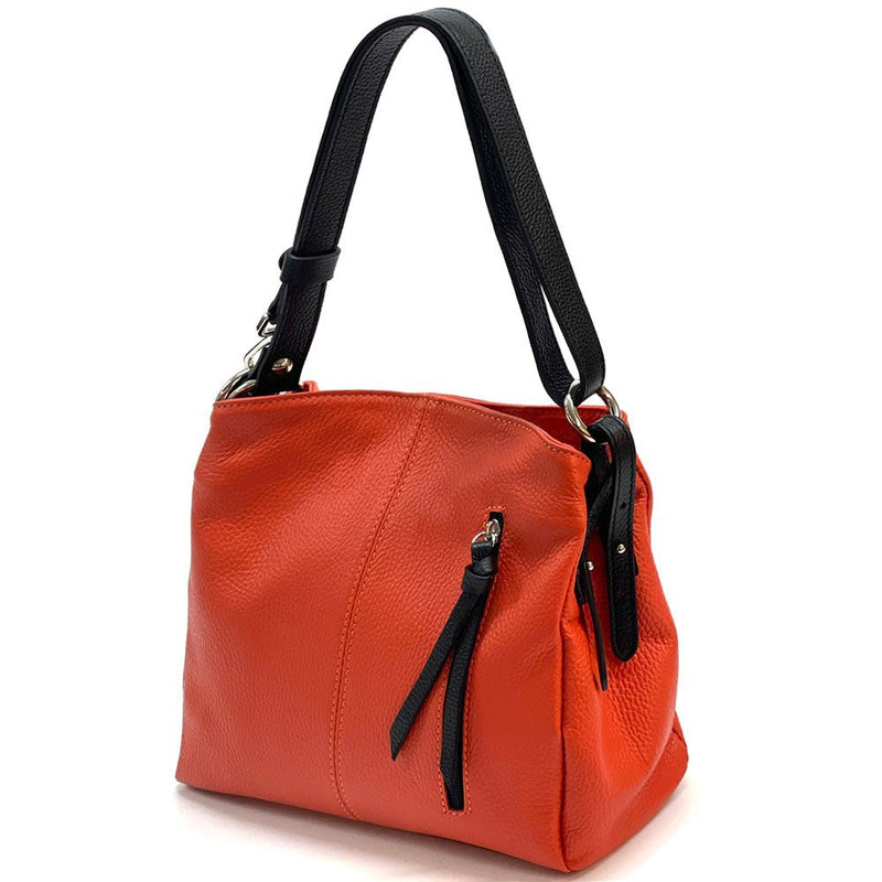 Mélie Italian Calfskin Leather Bag – Elegant Hobo with Dual Compartments - Leather Italiano