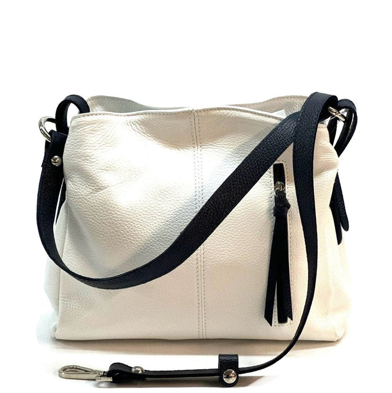 Mélie Italian Calfskin Leather Bag – Elegant Hobo with Dual Compartments - Leather Italiano