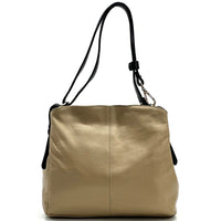 Mélie Italian Calfskin Leather Bag – Elegant Hobo with Dual Compartments - Leather Italiano