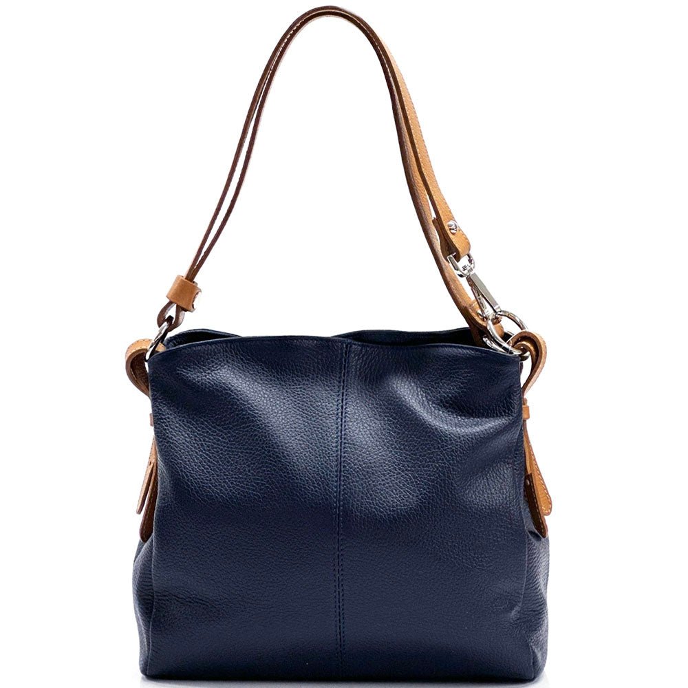 Mélie Italian Calfskin Leather Bag – Elegant Hobo with Dual Compartments - Leather Italiano
