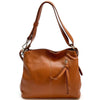 Mélie Italian Calfskin Leather Bag – Elegant Hobo with Dual Compartments - Leather Italiano