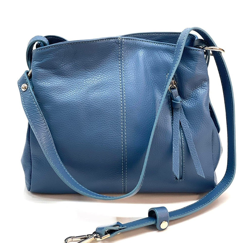 Mélie Italian Calfskin Leather Bag – Elegant Hobo with Dual Compartments - Leather Italiano