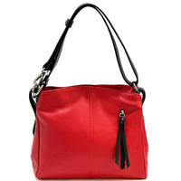 Mélie Italian Calfskin Leather Bag – Elegant Hobo with Dual Compartments - Leather Italiano