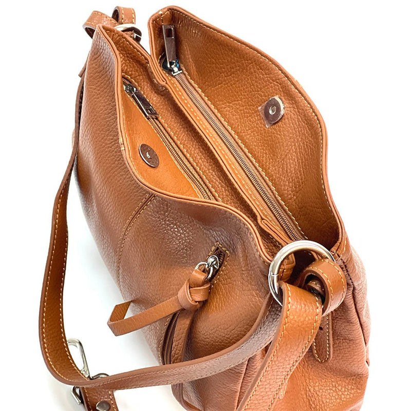 Mélie Italian Calfskin Leather Bag – Elegant Hobo with Dual Compartments - Leather Italiano