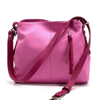 Mélie Italian Calfskin Leather Bag – Elegant Hobo with Dual Compartments - Leather Italiano