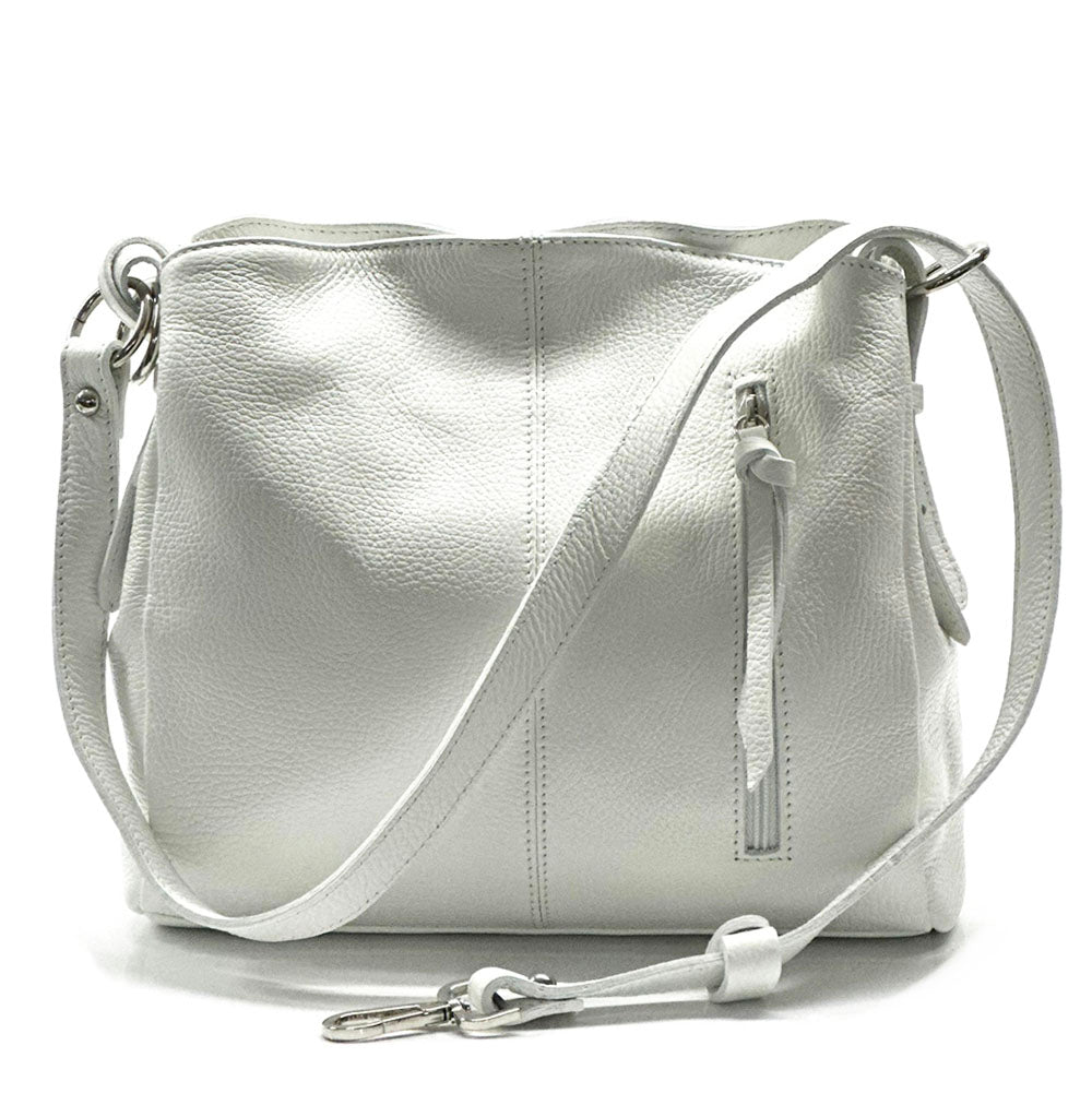 Mélie Italian Calfskin Leather Bag – Elegant Hobo with Dual Compartments - Leather Italiano