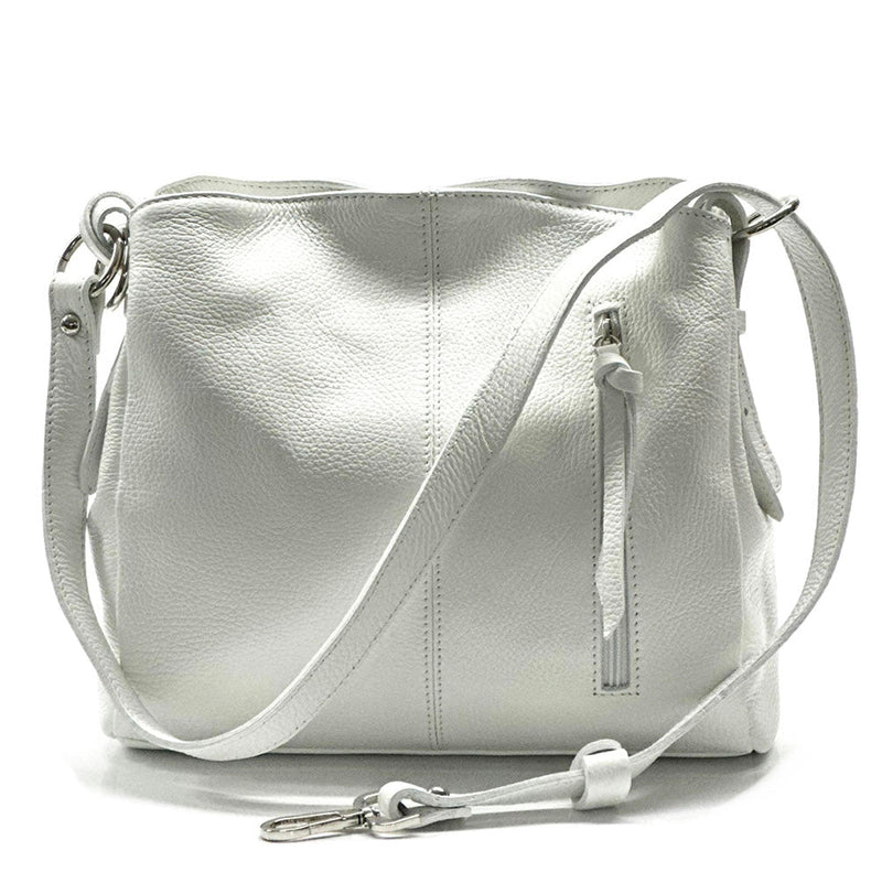 Mélie Italian Calfskin Leather Bag – Elegant Hobo with Dual Compartments - Leather Italiano