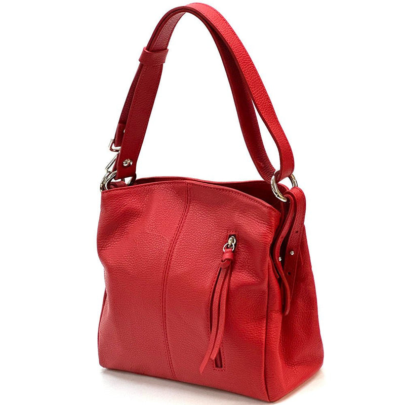 Mélie Italian Calfskin Leather Bag – Elegant Hobo with Dual Compartments - Leather Italiano