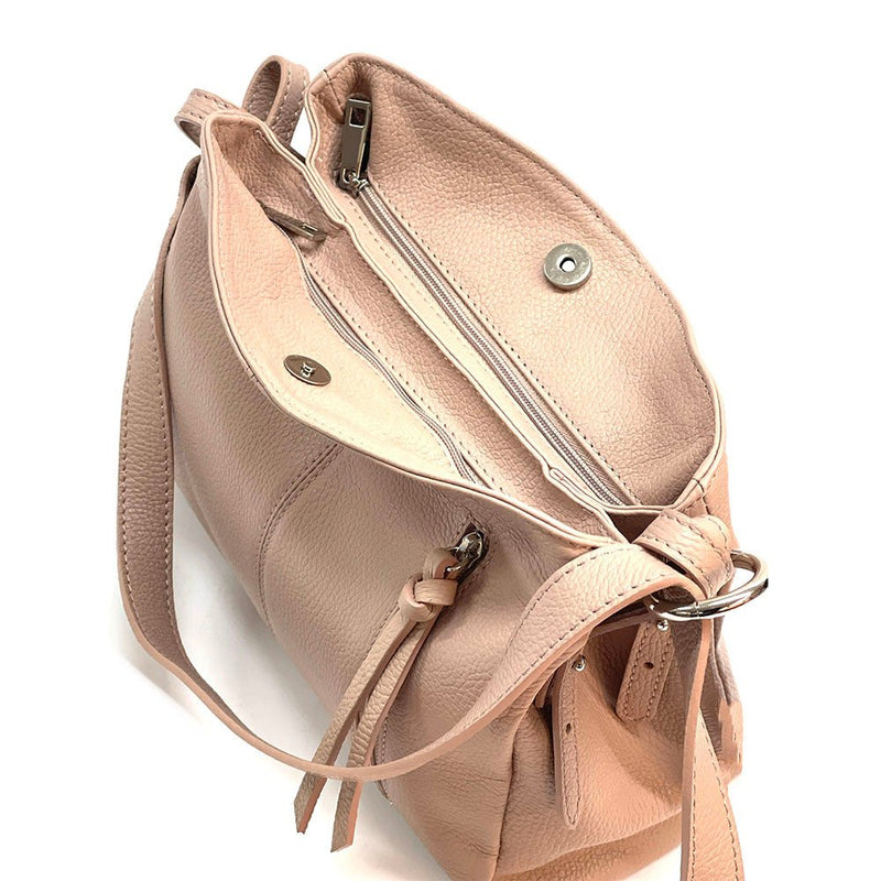 Mélie Italian Calfskin Leather Bag – Elegant Hobo with Dual Compartments - Leather Italiano