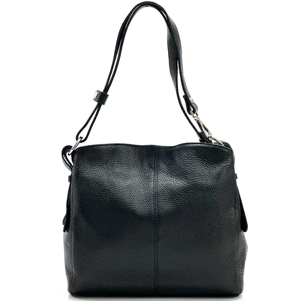 Mélie Italian Calfskin Leather Bag – Elegant Hobo with Dual Compartments - Leather Italiano