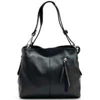 Mélie Italian Calfskin Leather Bag – Elegant Hobo with Dual Compartments - Leather Italiano