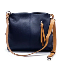 Mélie Italian Calfskin Leather Bag – Elegant Hobo with Dual Compartments - Leather Italiano