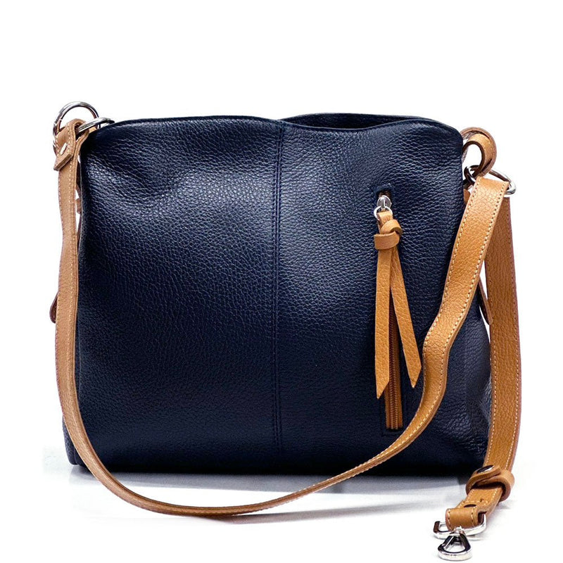 Mélie Italian Calfskin Leather Bag – Elegant Hobo with Dual Compartments - Leather Italiano