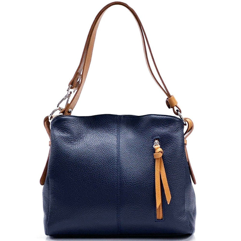 Mélie Italian Calfskin Leather Bag – Elegant Hobo with Dual Compartments - Leather Italiano