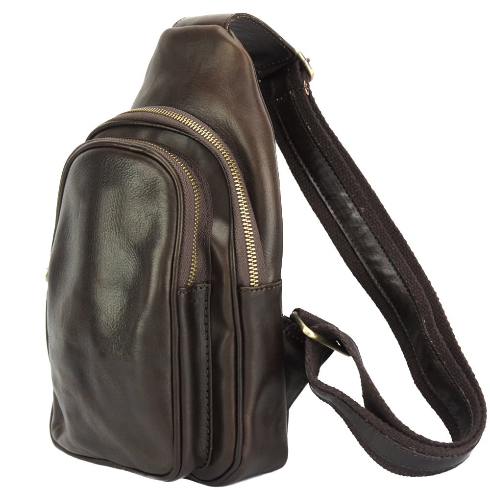 Men's Italian Calfskin Leather Waist Bag - Leather Italiano