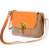 Front view of Messina Womens Tan Leather Clutch